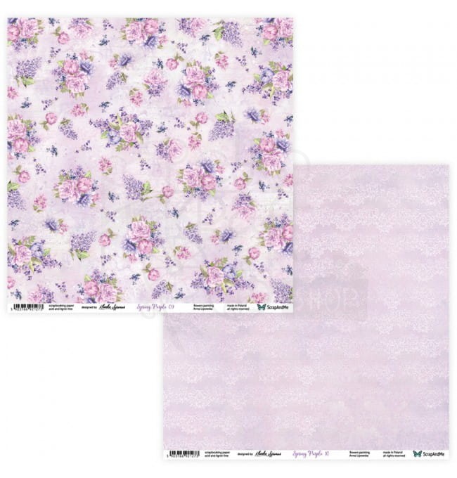 Papier 30x30 Spring Purple 09/10 SP-09/10 Scrap and Me 1