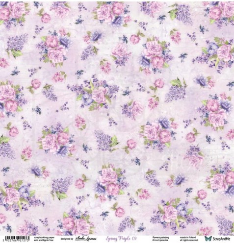 Papier 30x30 Spring Purple 09/10 SP-09/10 Scrap and Me 2