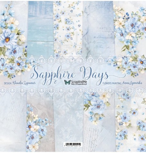Zestaw papierów 30x30 Sapphire Days SD-11 Scrap and Me 1