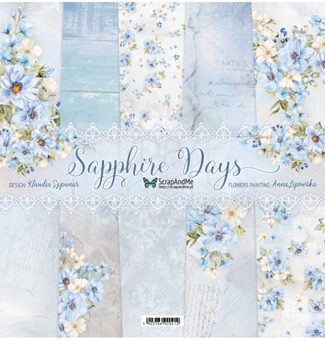Zestaw papierów 30x30 Sapphire Days SD-11 Scrap and Me 1