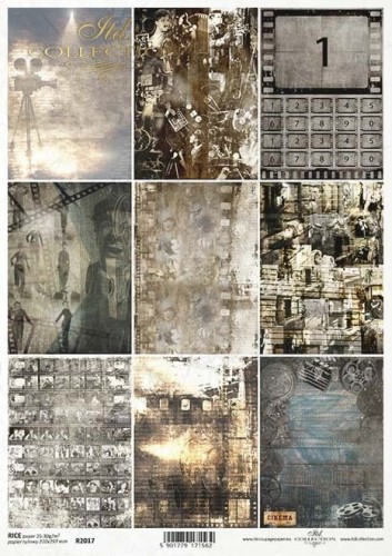 Papier ryżowy A4 Magia kina - Karty klatki filmowe aktorzy napisy R2017 ITD Collection