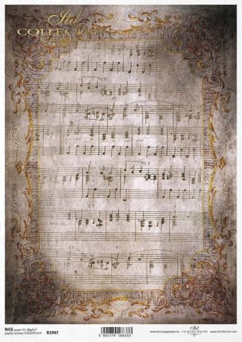 Papier ryżowy A4 Gothic Stories - Nuty R1947 ITD Collection