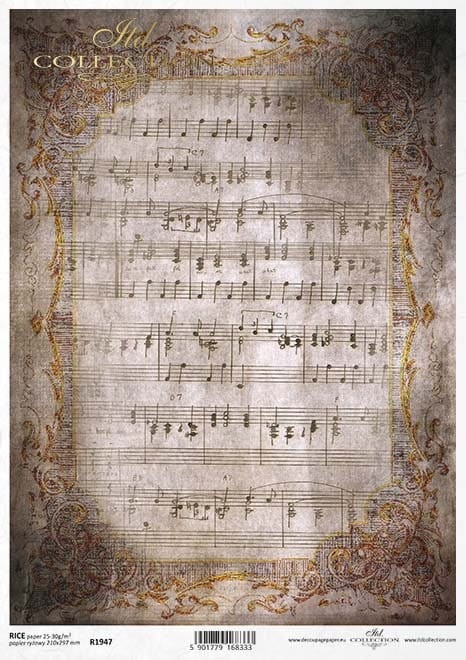 Papier ryżowy A4 Gothic Stories - Nuty R1947 ITD Collection