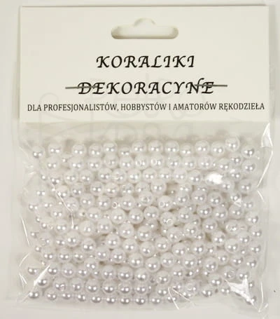 Koraliki perełki biały - 4mm 20g
