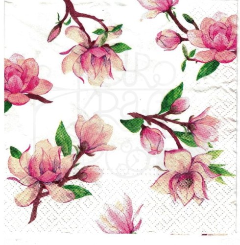 Serwetka 33x33 Magnolia gałązki