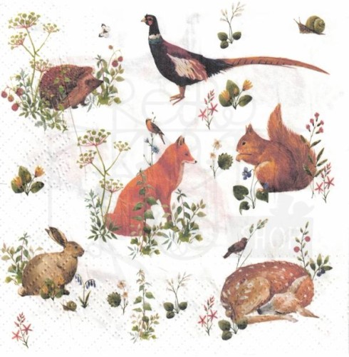 Serwetka 33x33 Zwierzęta leśne
