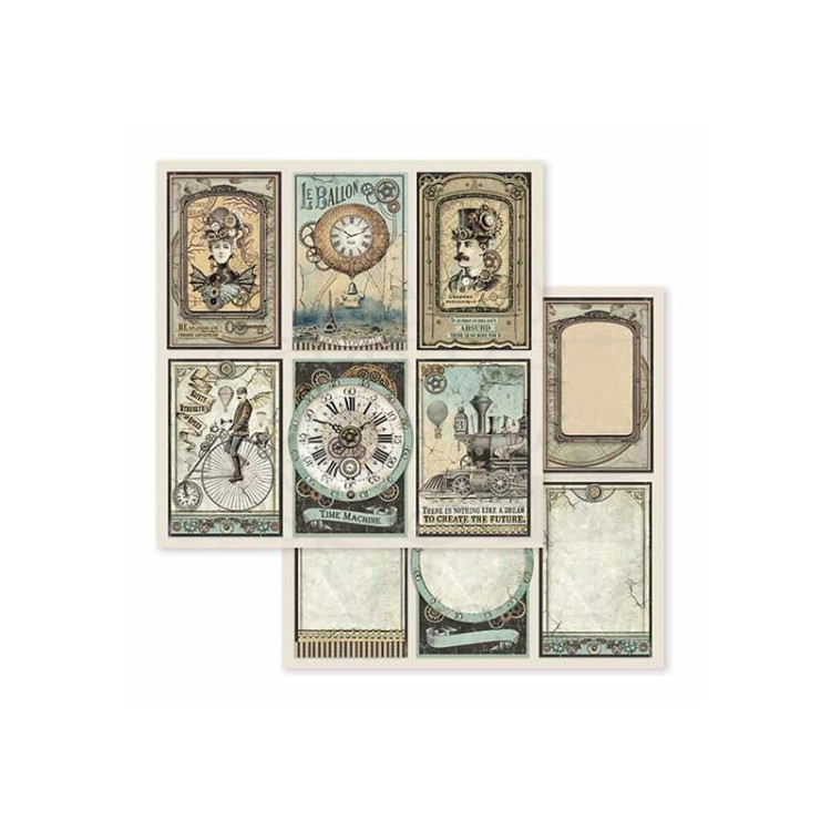 Zestaw papierów 20x20 Voyages Fantastiques SBBS30 Stamperia 2