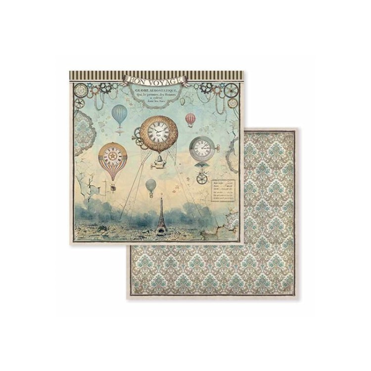Zestaw papierów 20x20 Voyages Fantastiques SBBS30 Stamperia 3