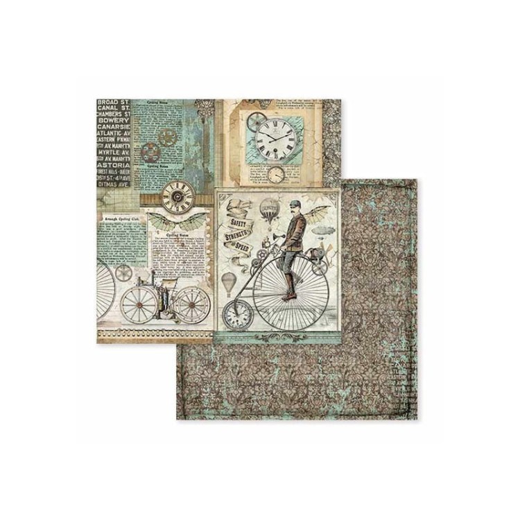 Zestaw papierów 20x20 Voyages Fantastiques SBBS30 Stamperia 5