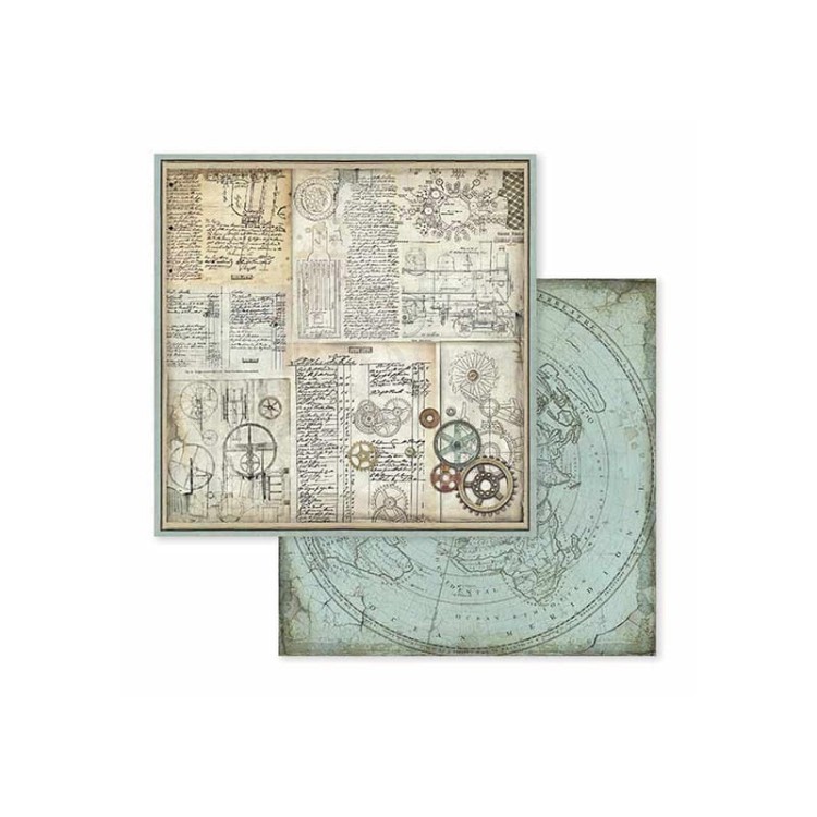 Zestaw papierów 20x20 Voyages Fantastiques SBBS30 Stamperia 8