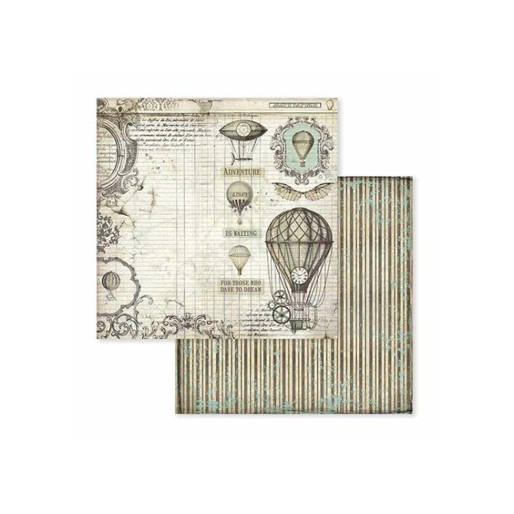 Zestaw papierów 20x20 Voyages Fantastiques SBBS30 Stamperia 11