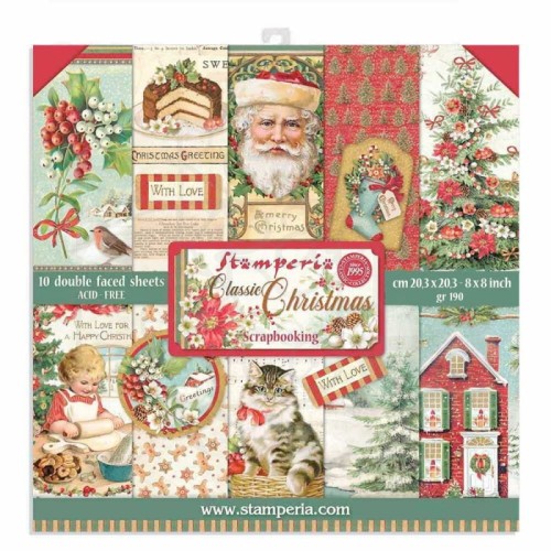 Zestaw papierów 20x20 Classic Christmas SBBS17 Stamperia 1