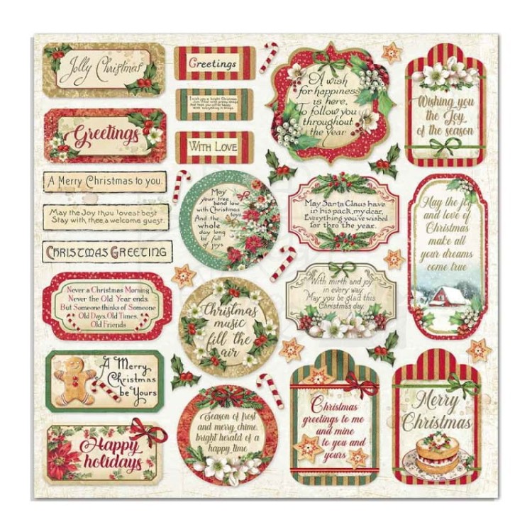Zestaw papierów 20x20 Classic Christmas SBBS17 Stamperia 2