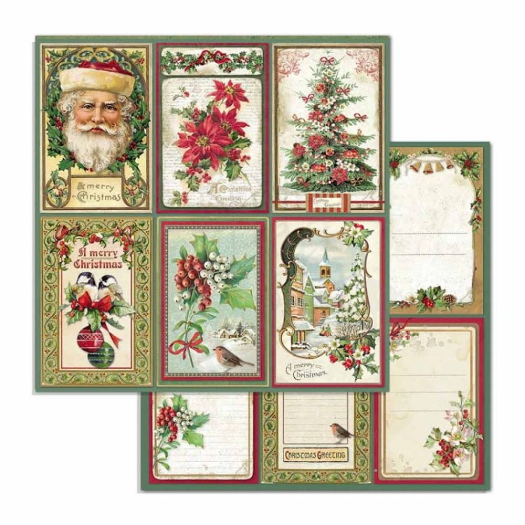 Zestaw papierów 20x20 Classic Christmas SBBS17 Stamperia 4
