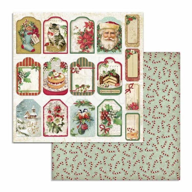 Zestaw papierów 20x20 Classic Christmas SBBS17 Stamperia 5