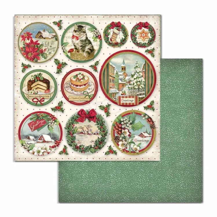 Zestaw papierów 20x20 Classic Christmas SBBS17 Stamperia 9