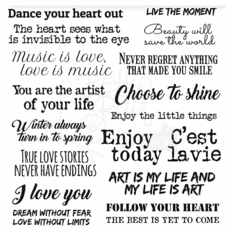 Naklejki 21x21cm Sentencje - Art &amp; Love DFL007 Stamperia