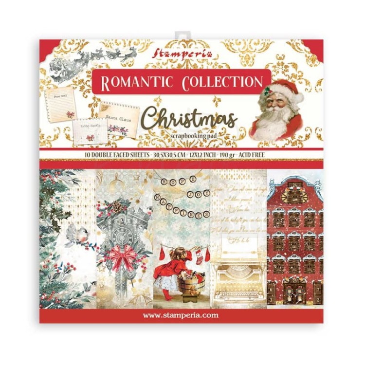 Zestaw papierów 30x30 Romantic Christmas SBBL96 Stamperia 1