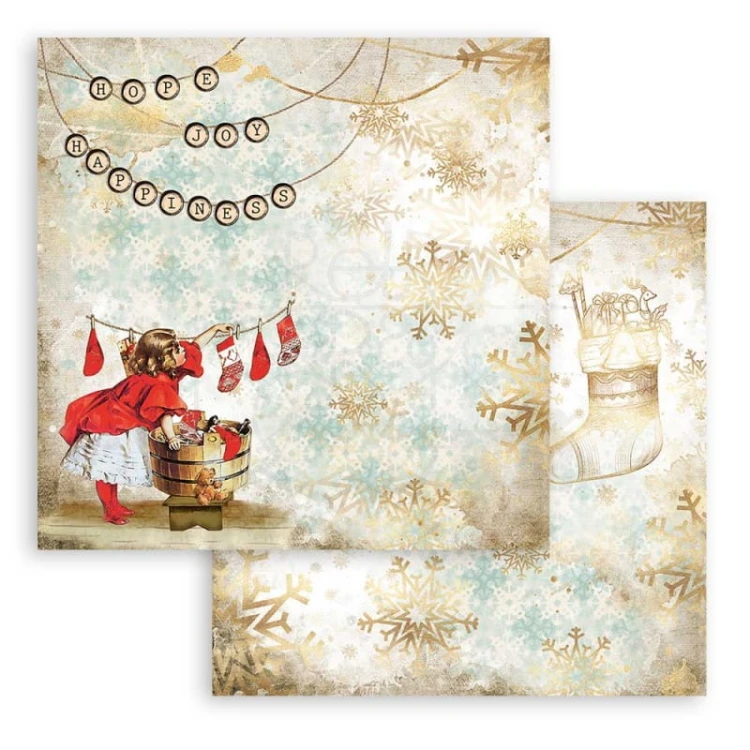 Zestaw papierów 30x30 Romantic Christmas SBBL96 Stamperia 3