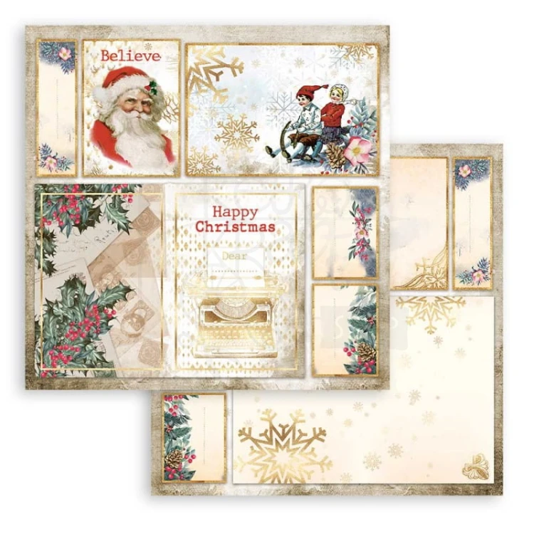 Zestaw papierów 30x30 Romantic Christmas SBBL96 Stamperia 10