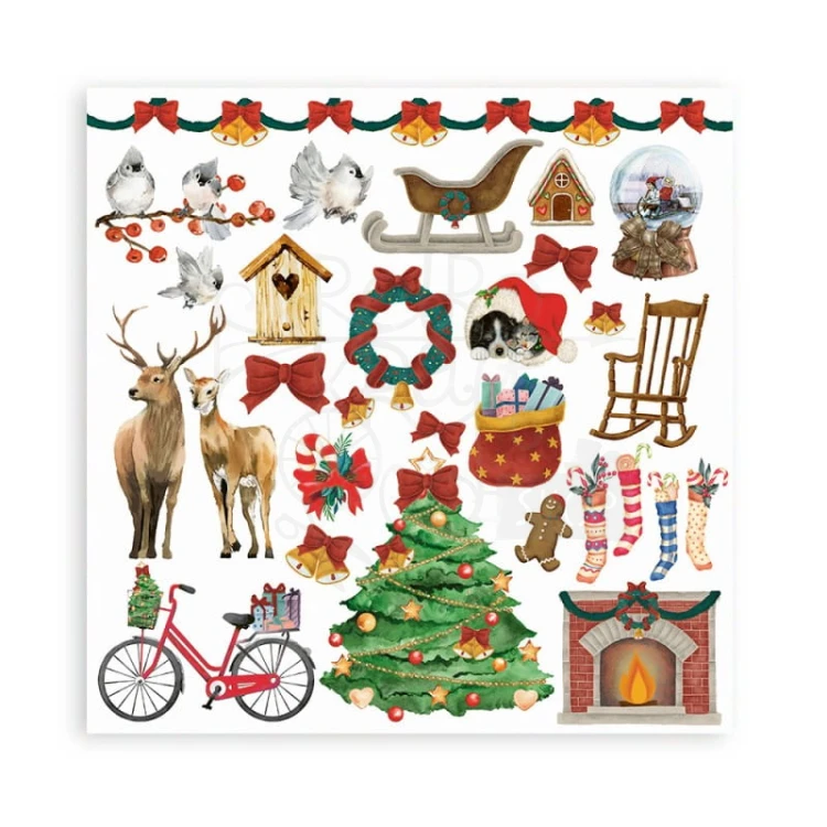 Zestaw papierów 30x30 Romantic Christmas SBBL96 Stamperia 12