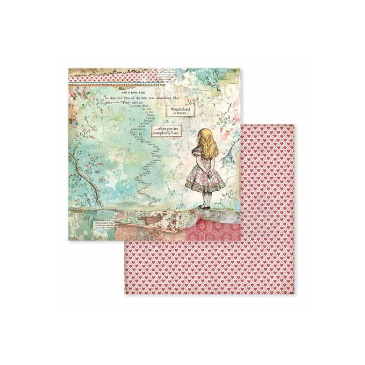 Zestaw papierów 15x15 Alice SBBXS03 Stamperia 12