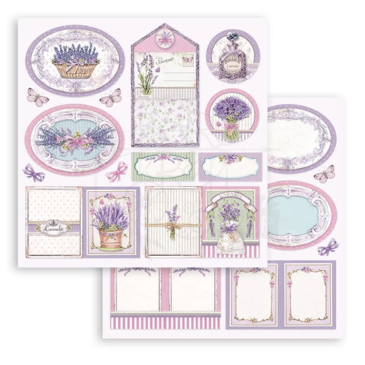 Zestaw papierów 20x20 Provence SBBS53 Stamperia 12