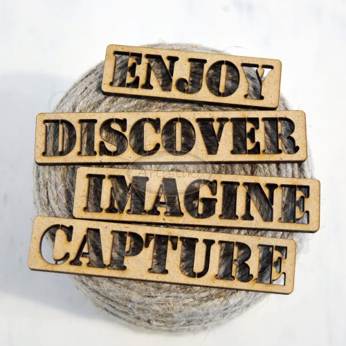 Enjoy, discover, imagine, capture - zestaw napisów HDF Artistiko