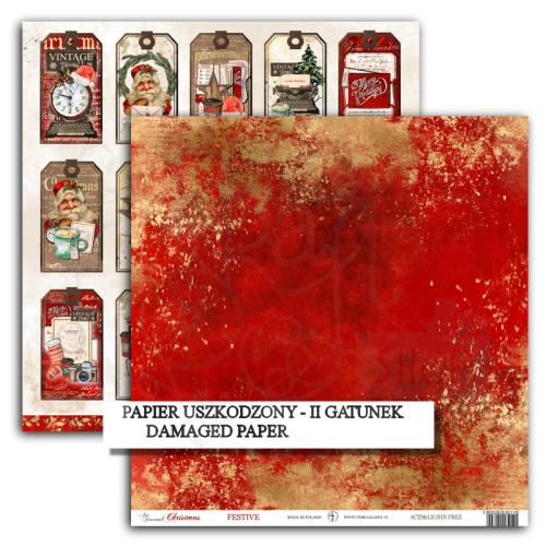 Papier 30x30 - Art Journal Christmas - Festive UHK Gallery - uszkodzony - II gatunek 1