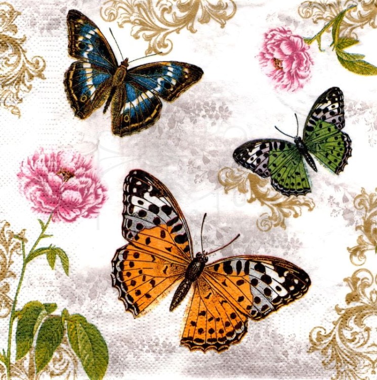 Serwetka 33x33 - Motyle 2