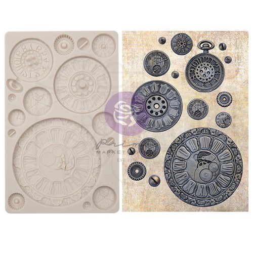 Foremka silikonowa 20x13 Clock Faces Finnabair 969370 Prima 1