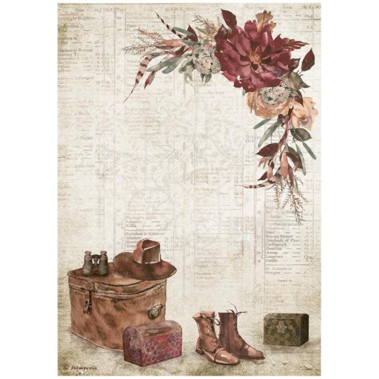 Papier ryżowy A4 Our Way Country Elements DFSA4714 Stamperia