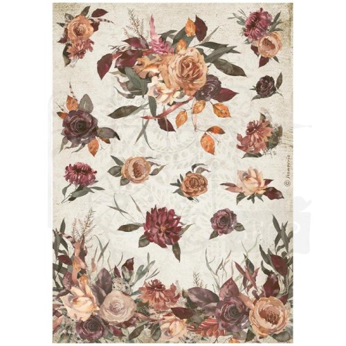 Papier ryżowy A4 Our Way Flowers Kwiaty DFSA4715 Stamperia
