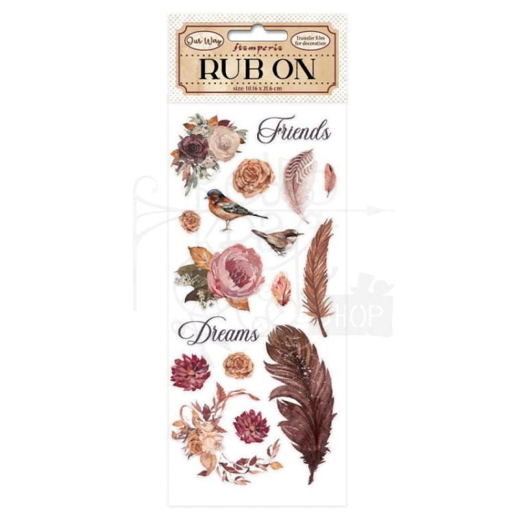 Rub-On Transfer 10x21.6cm Our Way DFLRB06 Stamperia