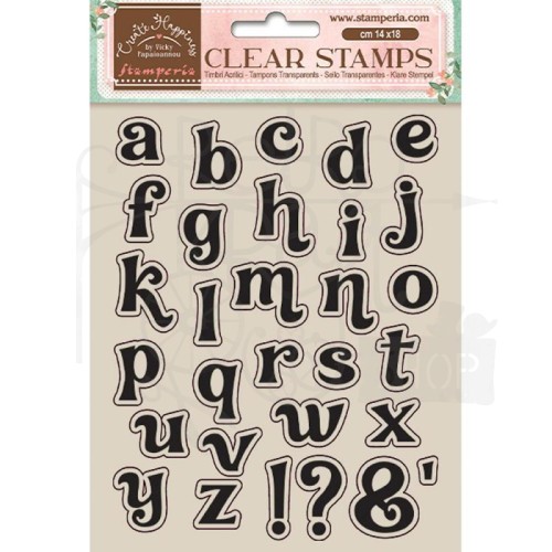 Stempel akrylowy 14x18cm Create Happiness Alphabet Alfabet WTK159 Stamperia