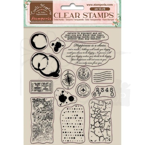 Stempel akrylowy 14x18cm Create Happiness Elements Różne elementy WTK160 Stamperia