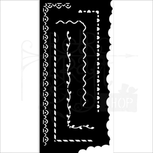 Szablon maska 12x25cm Create Happiness Borders 1 Bordery 1 KSTDL62 Stamperia