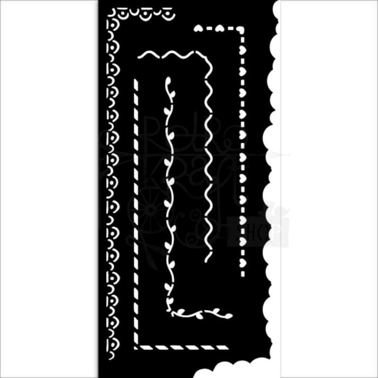 Szablon maska 12x25cm Create Happiness Borders 1 Bordery 1 KSTDL62 Stamperia