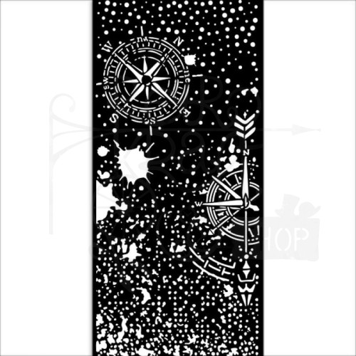 Szablon maska 12x25cm Create Happiness Compass Kompas KSTDL65 Stamperia