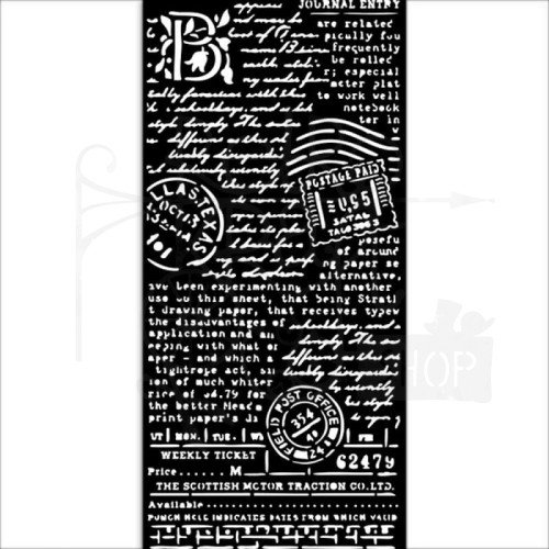 Szablon maska 12x25cm Create Happiness Post Card Pocztówka KSTDL66 Stamperia