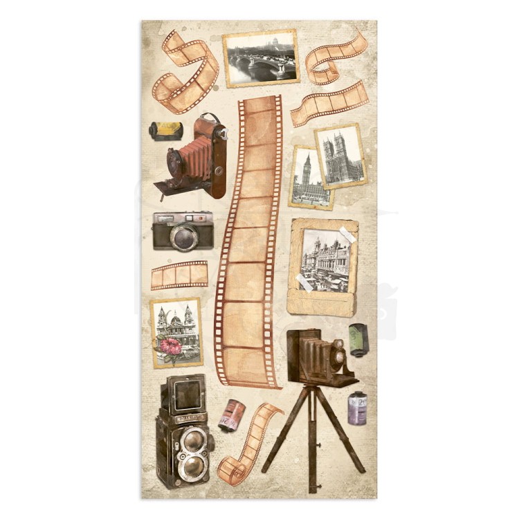 Zestaw papierów z elementami do wycięcia 15x30cm Our Way SBBV17 Stamperia 7