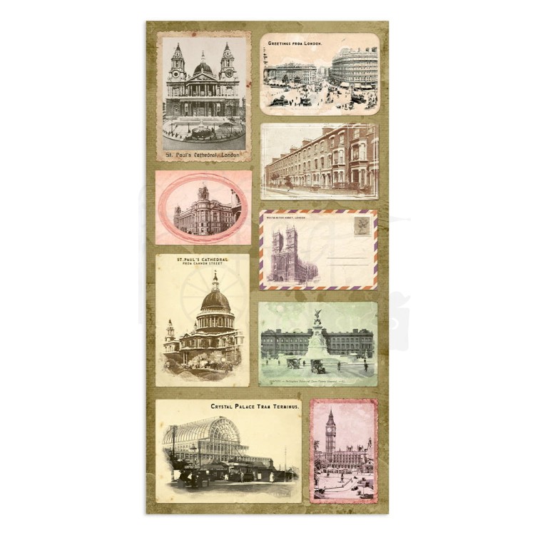 Zestaw papierów z elementami do wycięcia 15x30cm Our Way SBBV17 Stamperia 9