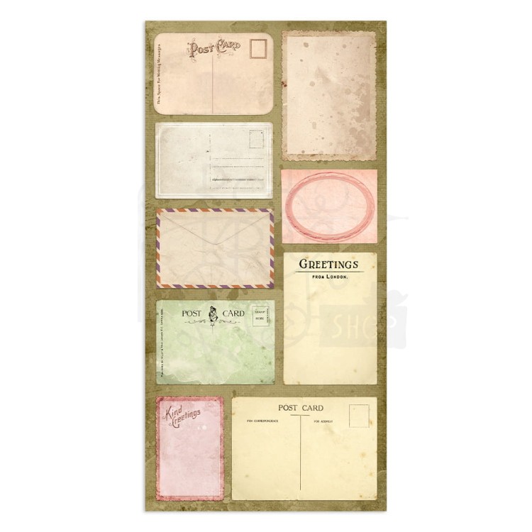 Zestaw papierów z elementami do wycięcia 15x30cm Our Way SBBV17 Stamperia 10