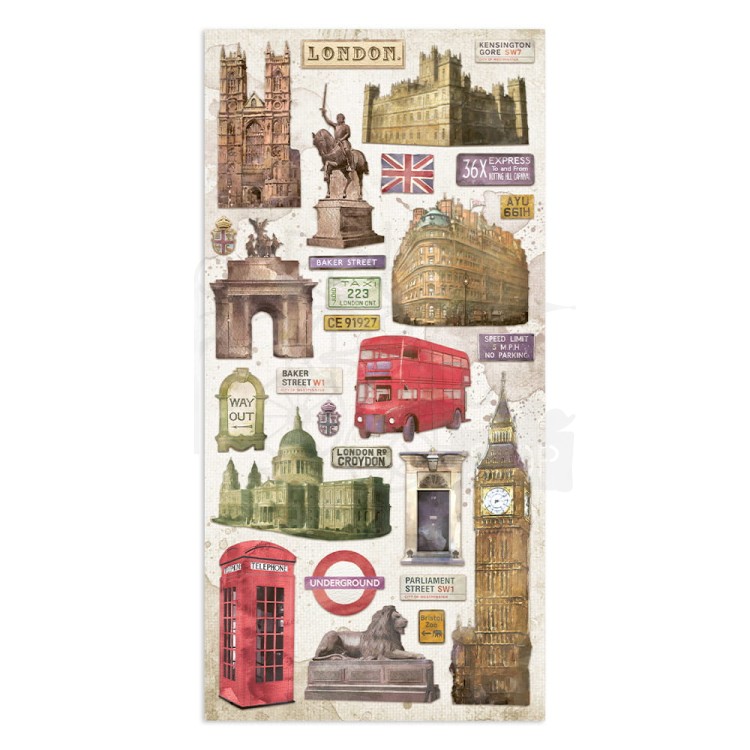 Zestaw papierów z elementami do wycięcia 15x30cm Our Way SBBV17 Stamperia 11