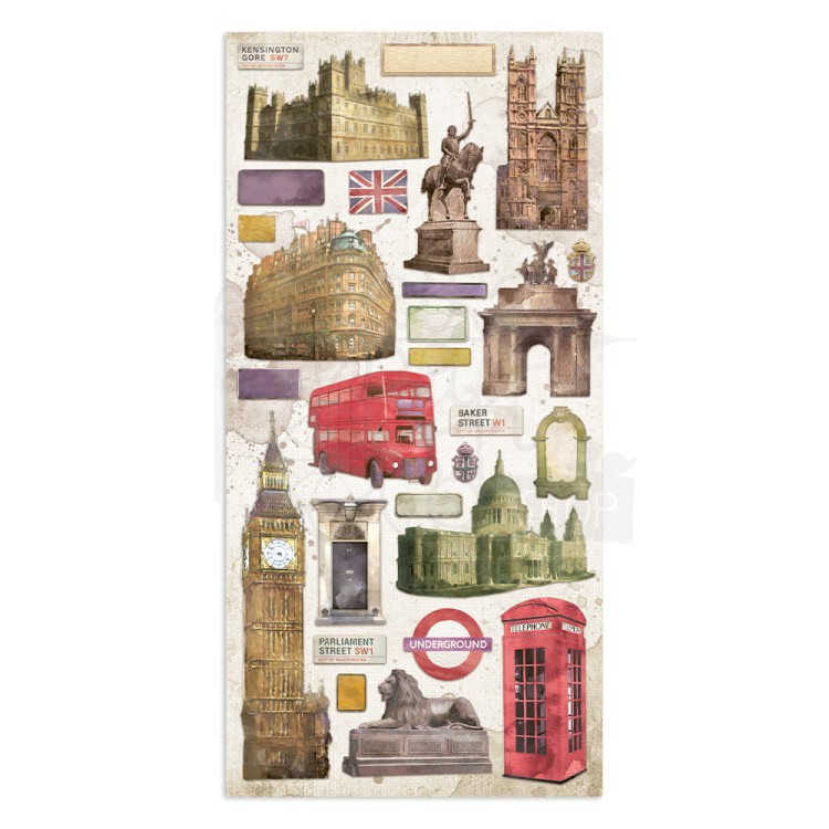 Zestaw papierów z elementami do wycięcia 15x30cm Our Way SBBV17 Stamperia 12