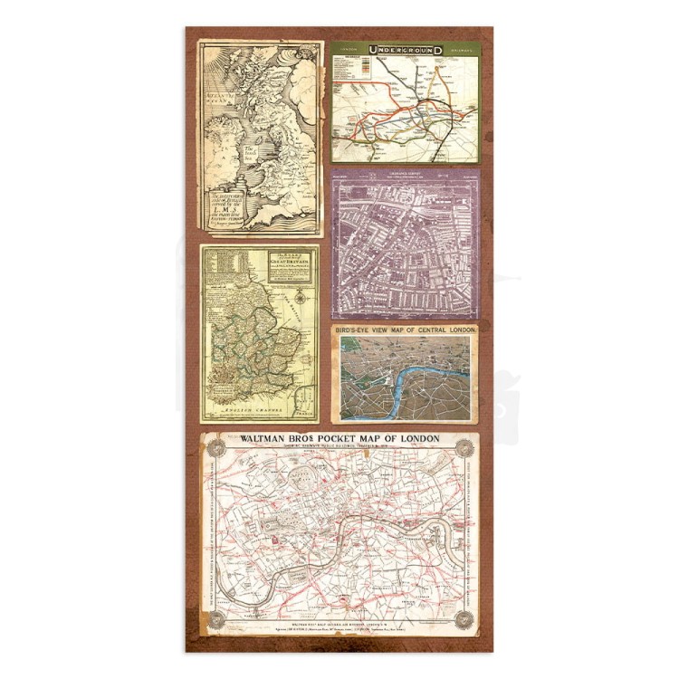 Zestaw papierów z elementami do wycięcia 15x30cm Our Way SBBV17 Stamperia 13
