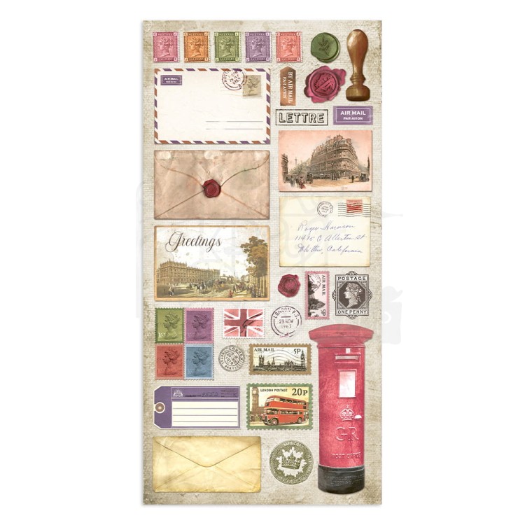 Zestaw papierów z elementami do wycięcia 15x30cm Our Way SBBV17 Stamperia 17