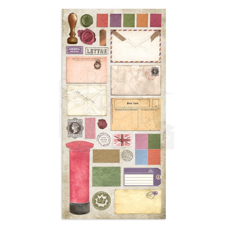 Zestaw papierów z elementami do wycięcia 15x30cm Our Way SBBV17 Stamperia 18