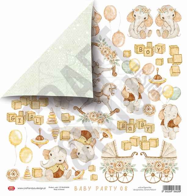 Papier 30x30 Baby Party 08 CP-BAPAR08 Craft&amp;You Design