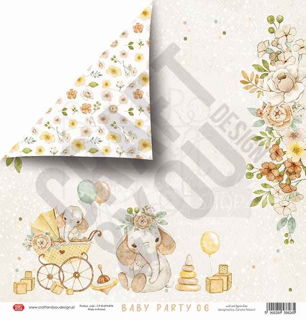 Zestaw papierów 30x30 Baby Party CPS-BAPAR30-6 Craft&amp;You Design 6